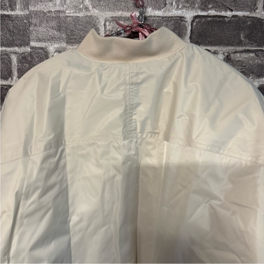 NWT Athleta SATEEN BOMBER jacket Bone cream size M‎ - Picture 11 of 14